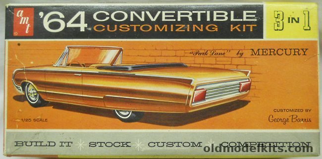AMT 1/25 1964 Mercury Park Lane Convertible 3 in 1 Customizing Kit - Stock / Custom / Competition, 6314-150 plastic model kit